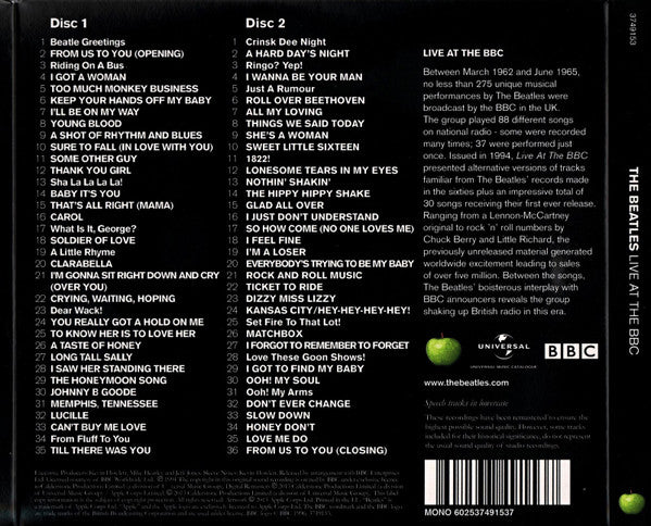 The Beatles : Live At The BBC (2xCD, Comp, Mono, RE, RM, Tri)