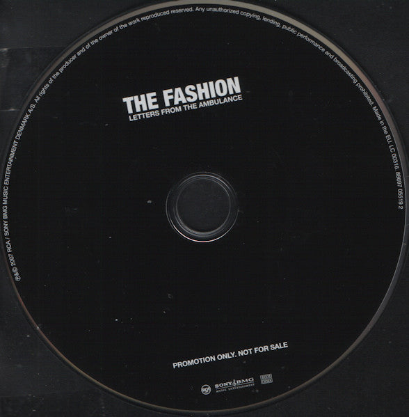 The Fashion (2) : Letters From The Ambulance (CD, Single, Promo)