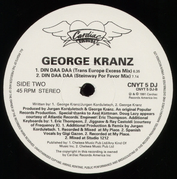 George Kranz : Din Daa Daa (2x12", Promo)