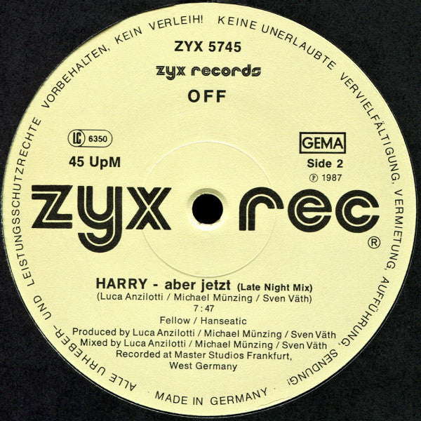 Off : Harry... Aber Jetzt (12", Maxi)