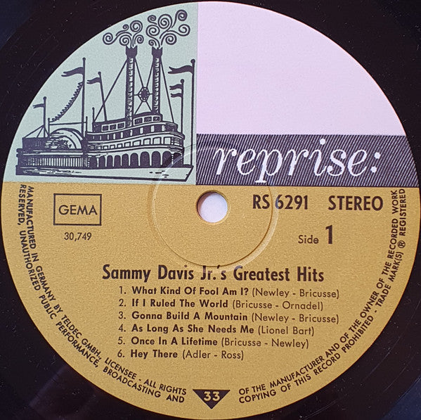Sammy Davis Jr. : Sammy Davis Jr.'s Greatest Hits (LP, Comp)