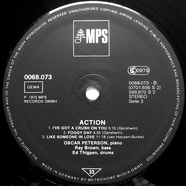 Oscar Peterson : Action (LP, Album, RE, Gat)