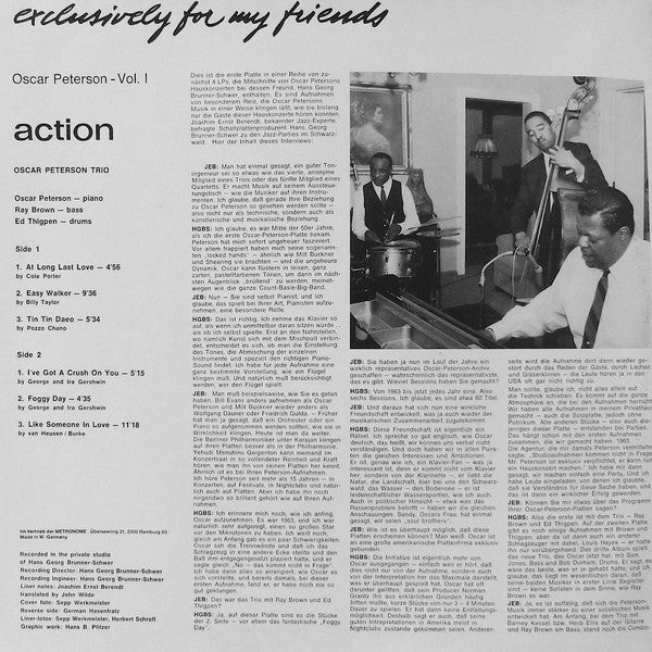 Oscar Peterson : Action (LP, Album, RE, Gat)