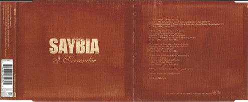 Saybia : I Surrender (CD, Maxi, Enh)