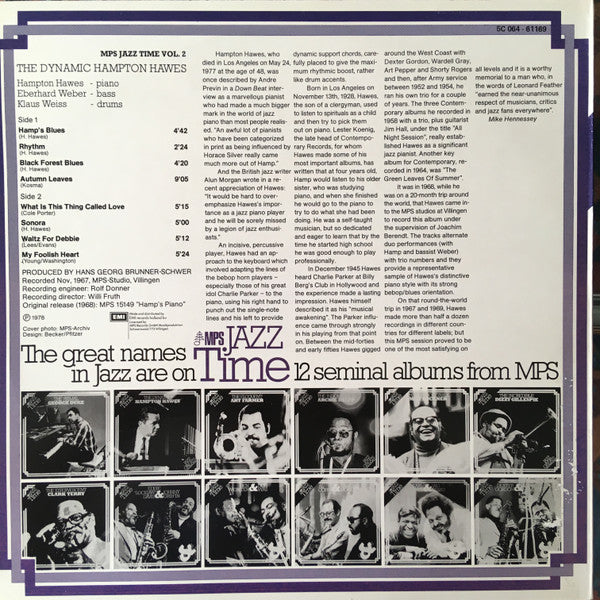 Hampton Hawes : The Dynamic Hampton Hawes (LP, Album, RE)