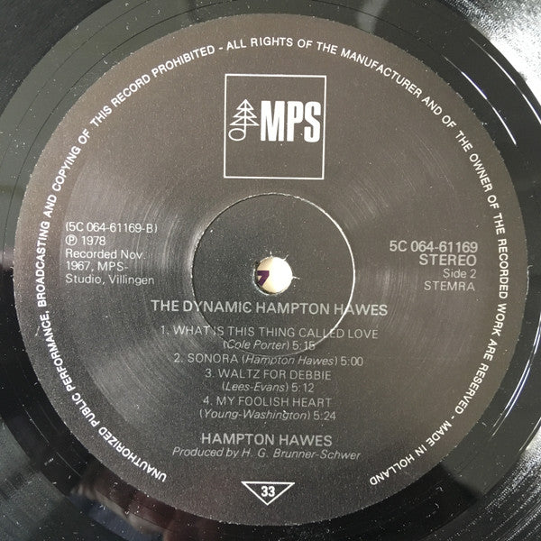 Hampton Hawes : The Dynamic Hampton Hawes (LP, Album, RE)
