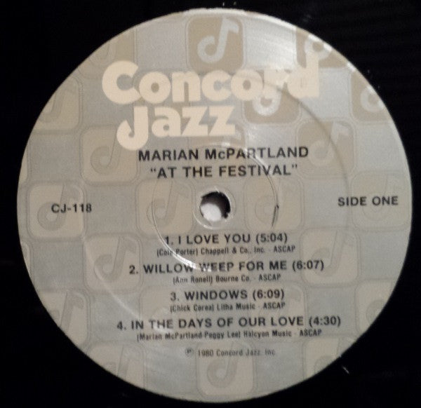 Marian McPartland : At The Festival (LP, Album)