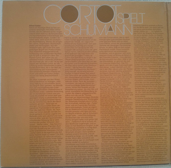 Alfred Cortot Spielt Robert Schumann : Carnaval / Kinderszenen / Papillions / Davidsbünderlertänze / Kreisleriana (2xLP, Comp, Mono, RE)