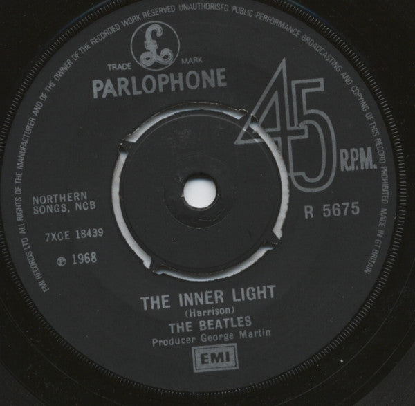 The Beatles : Lady Madonna c/w The Inner Light (7", Single, RE)