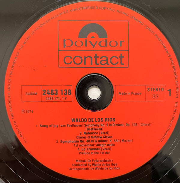 Waldo De Los Rios : Waldo De Los Rios (LP, Comp)