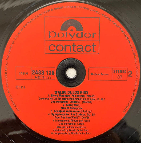 Waldo De Los Rios : Waldo De Los Rios (LP, Comp)