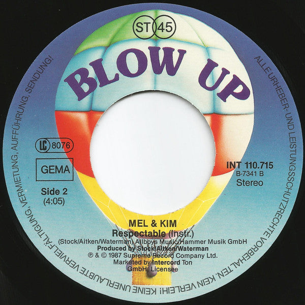 Mel & Kim : Respectable (7", Single)