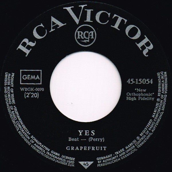 Grapefruit : Elevator / Yes (7", Single)