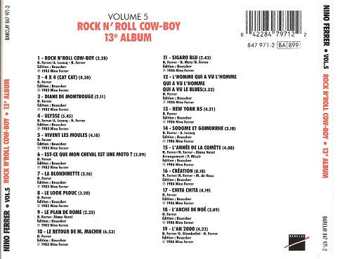 Nino Ferrer : Volume 5 - Rock N'Roll Cow-Boy - 13e Album (CD, Comp)