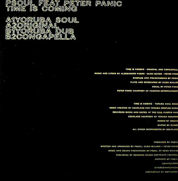 PSoul Feat. Peter Panic : Time Is Coming (12")