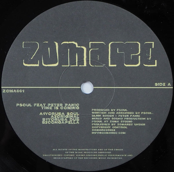PSoul Feat. Peter Panic : Time Is Coming (12")