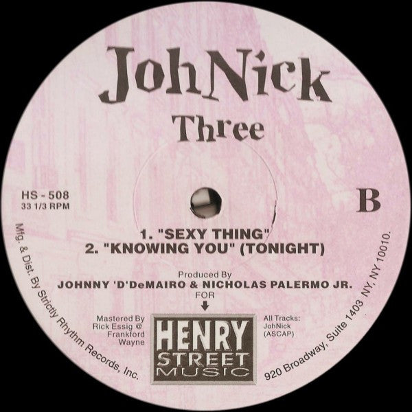 JohNick : Three (2x12", Ltd)
