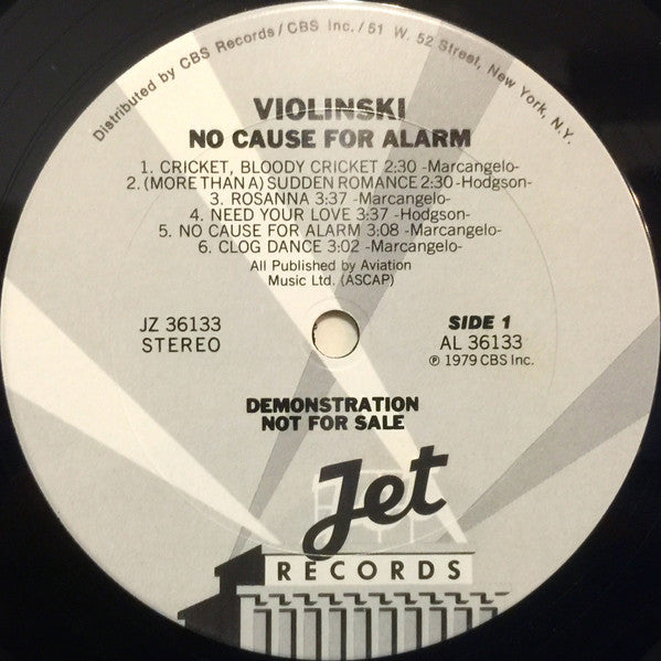 Violinski : No Cause For Alarm (LP, Album, Promo, Pit)