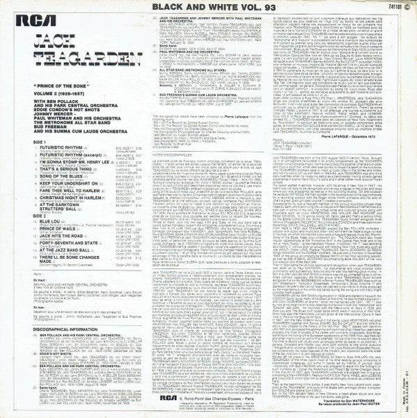 Jack Teagarden : Vol. 2 (1928-1957) "Prince Of The Bone" (LP, Comp)