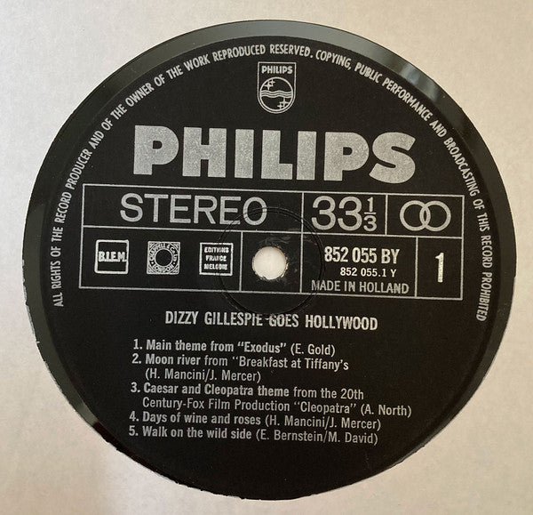 Dizzy Gillespie : Dizzy Goes Hollywood (LP, Album)