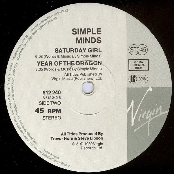 Simple Minds : This Is Your Land (12", Single)