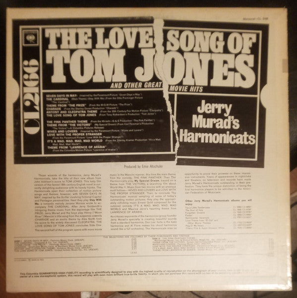 Jerry Murad's Harmonicats : The Love Song Of Tom Jones (LP, Album, Mono)