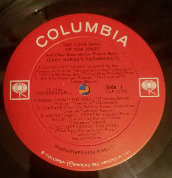 Jerry Murad's Harmonicats : The Love Song Of Tom Jones (LP, Album, Mono)