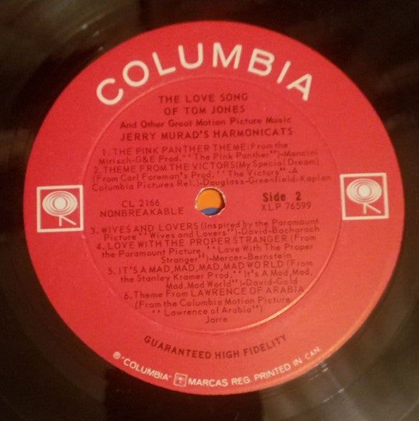 Jerry Murad's Harmonicats : The Love Song Of Tom Jones (LP, Album, Mono)