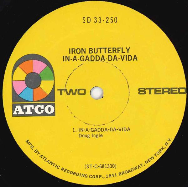 Iron Butterfly : In-A-Gadda-Da-Vida (LP, Album, RP, Pre)