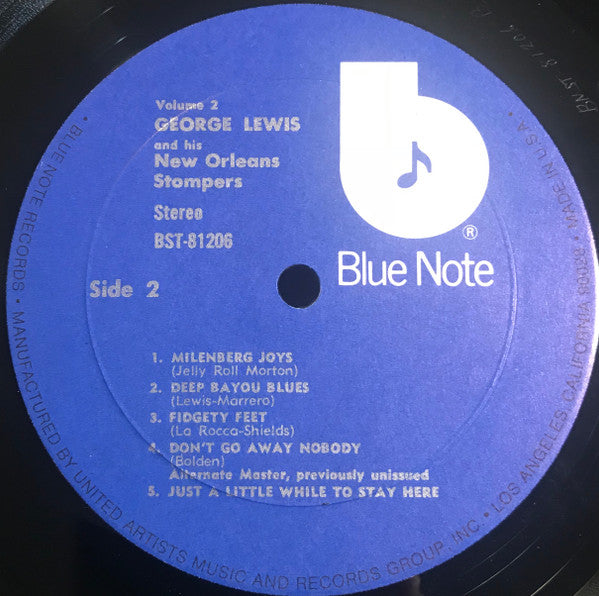 George Lewis And His New Orleans Stompers : Volume 2 (LP, RE)