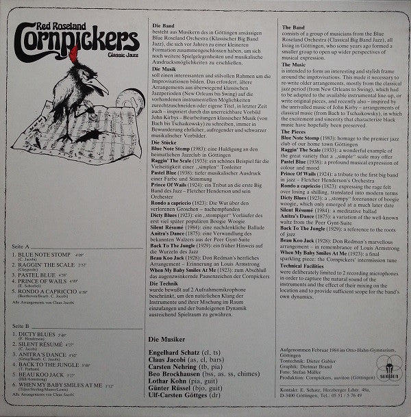 Red Roseland Cornpickers : Red Roseland Cornpickers (LP, Album)