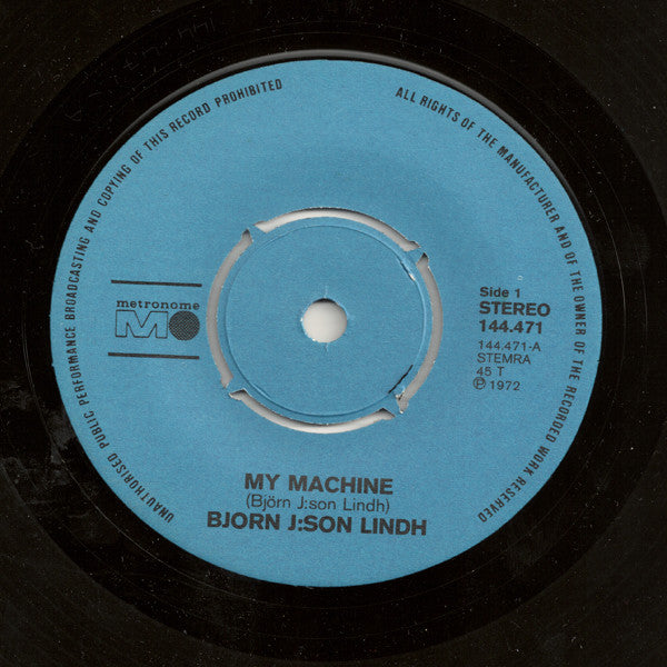 Björn J:Son Lindh : My Machine (7", Single)