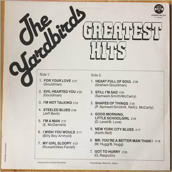 The Yardbirds : Greatest Hits (LP, Comp)