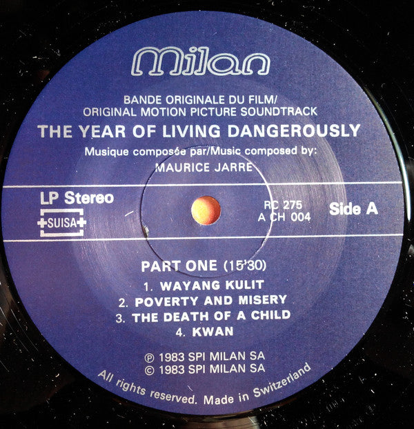 Maurice Jarre : The Year Of Living Dangerously - Original Motion Picture Soundtrack (LP, Album)