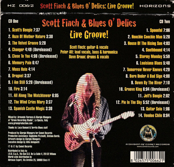 Scott Finch & Blues-O-Delics : Live Groove! (2xCD, Album)