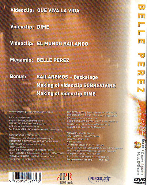 Belle Perez : Belle Perez (DVD, Comp, Promo)
