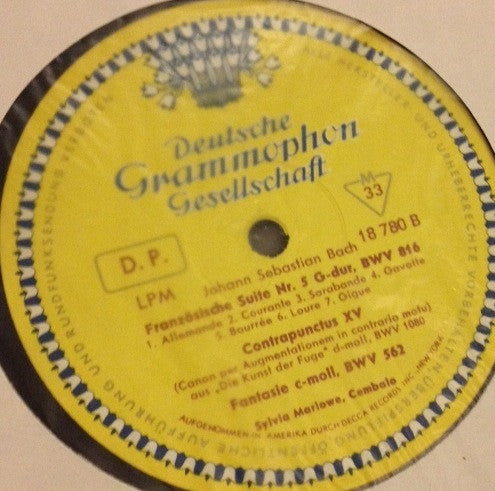 Johann Sebastian Bach, Sylvia Marlowe : Italienisches Konzert Und Andere Werke (LP, Mono)