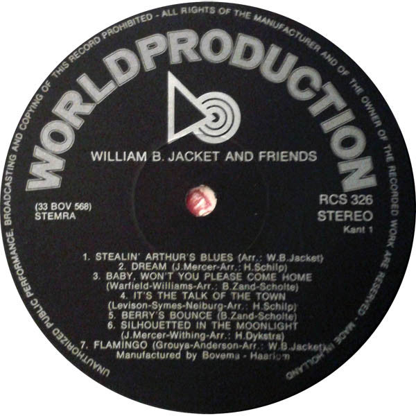 William B. Jacket And Friends : William B. Jacket And Friends (LP, Album)