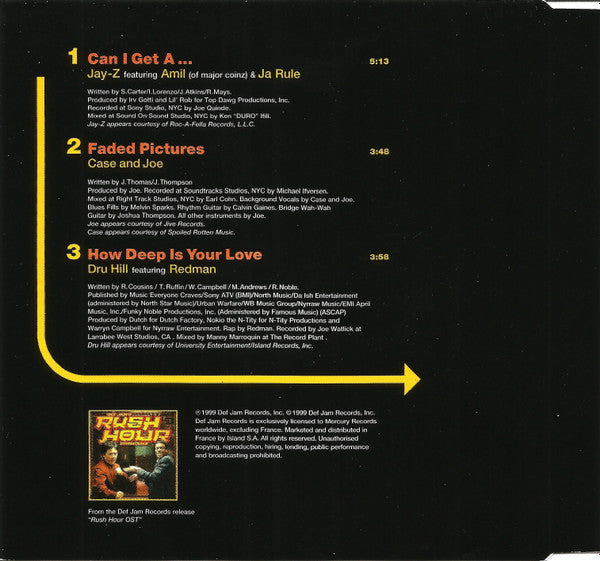 Jay-Z Featuring Amil And Ja Rule : Can I Get A... (Def Jam's Rush Hour) (CD, Maxi)