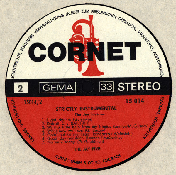 The Jay Five : Strictly Instrumental (LP, Album)