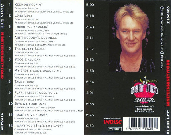 Alvin Lee : Nineteenninetyfour (CD, Album)