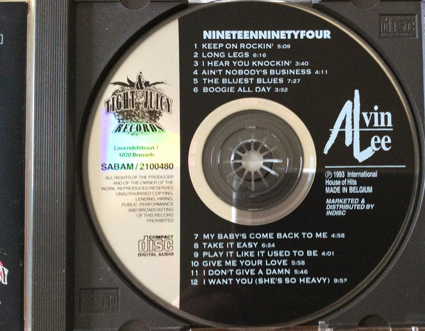 Alvin Lee : Nineteenninetyfour (CD, Album)
