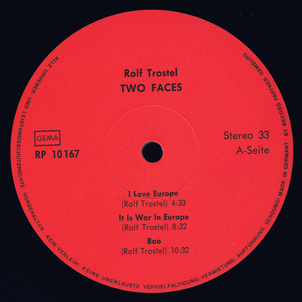 Rolf Trostel : Two Faces (LP, Album)