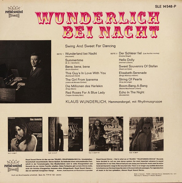 Klaus Wunderlich : Wunderlich Bei Nacht (Swing And Sweet For Dancing) (LP, Album)