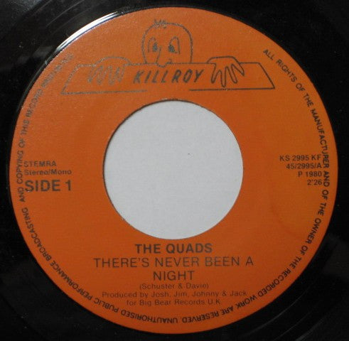 The Quads (2) : There's Never Been A Night (7", Single)