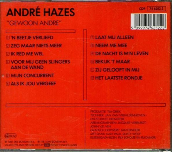André Hazes : Gewoon André (CD, Album, RE)