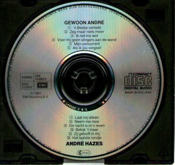 André Hazes : Gewoon André (CD, Album, RE)