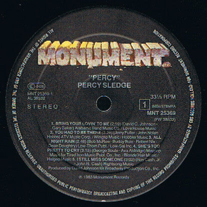 Percy Sledge : Percy! (LP, Album)