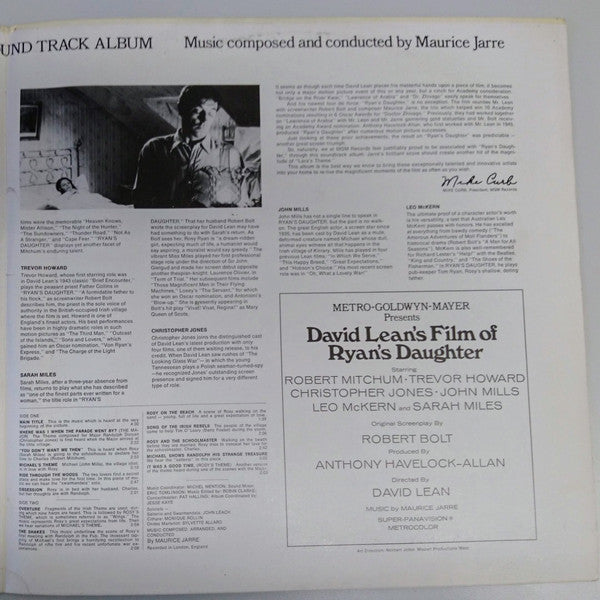 Maurice Jarre : Ryan's Daughter (LP, Gat)