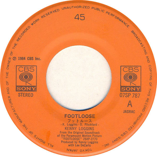 Kenny Loggins : Footloose (7", Single)